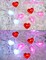 Libreath Valentines Day Decor 10 ft 40 LEDs Red White Pink Heart String Lights Battery Operated Garland Valentines Day Lights with Timer Valentines Day Decorations for The Home Indoor Mother's Day